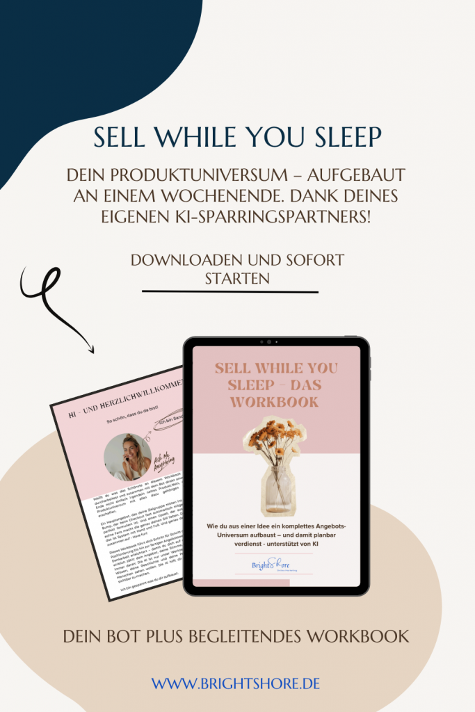 mockup sell while you sleep - Online Marketing ohne Social Media Druck